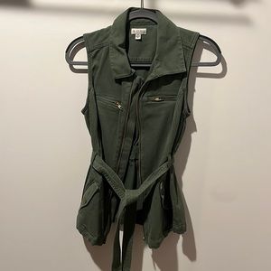 Guess army green vest